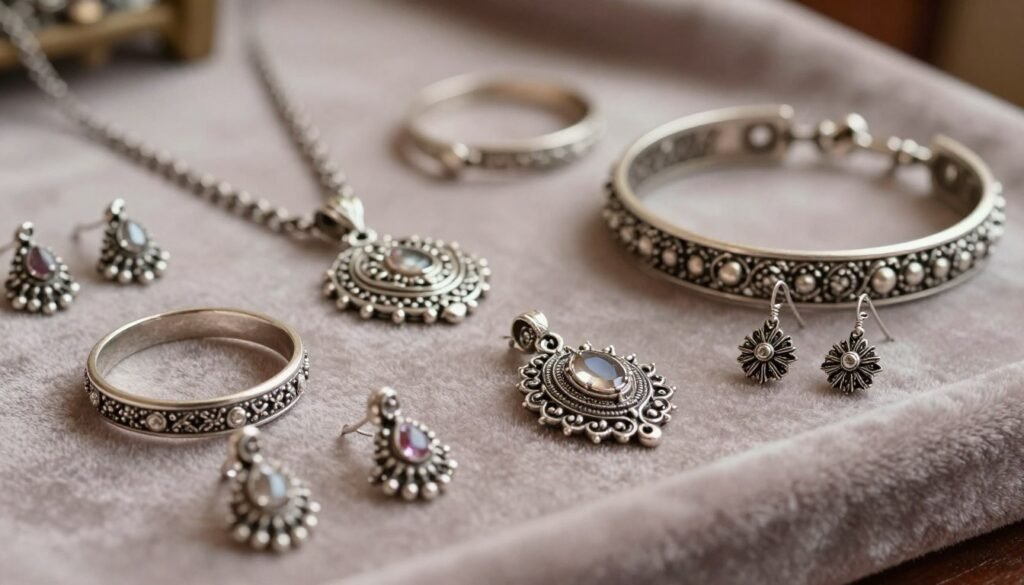 types of silver jewellery